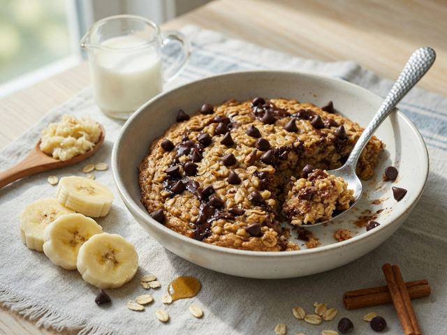 Chocolate Chip Banana Baked Oats