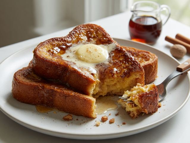 Cinnamon Brioche French Toast with Maple Butter