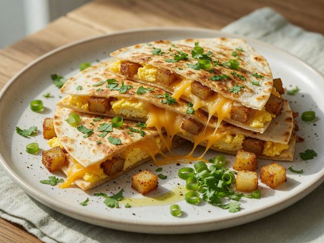 Crispy Potato & Egg Breakfast Quesadillas