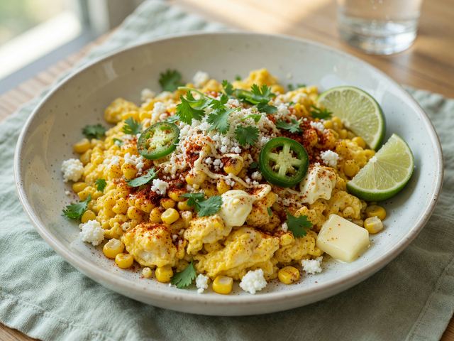 Elote-Style Fresh Corn Scramble Bowls