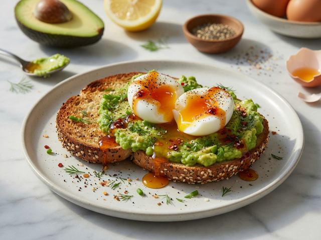 Everything-Bagel Avocado Toast with Soft-Boiled Eggs & Hot Honey