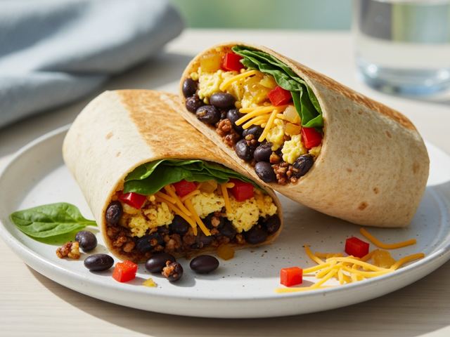 Freezer-Friendly Black Bean Breakfast Burritos