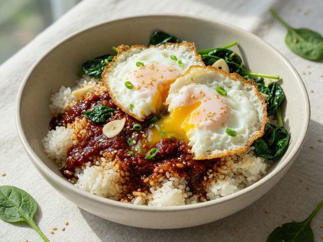 Gochujang Fried Egg Rice Bowl