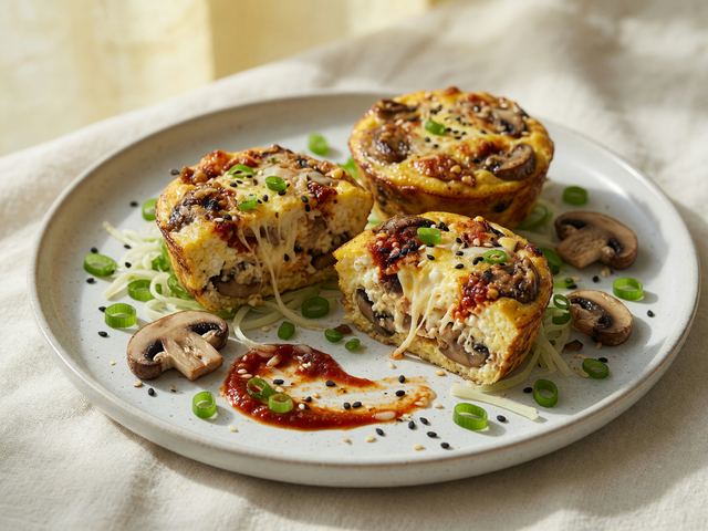 Gochujang Mushroom Egg Bites