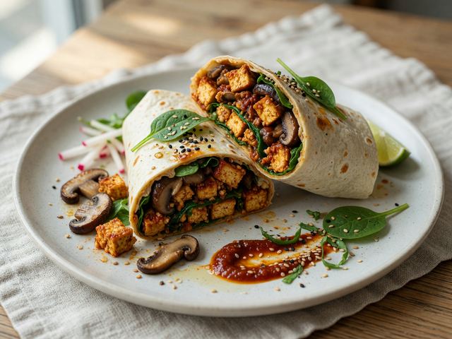 Gochujang Tofu Scramble Wraps