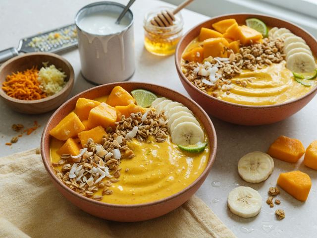 Golden Mango Turmeric Smoothie Bowls