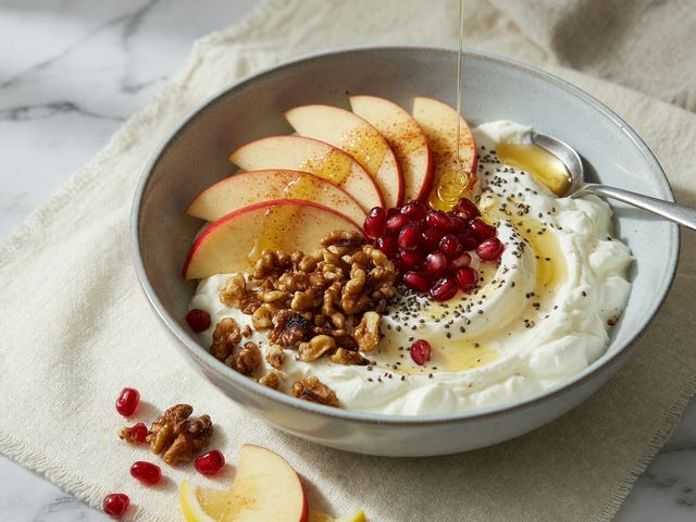 Greek Yogurt Breakfast Bowls with Honeycrisp & Toasted Walnuts
