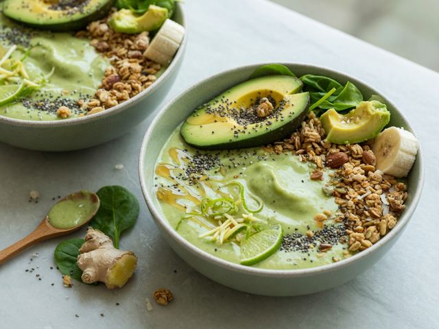 Green Goddess Avocado Smoothie Bowls