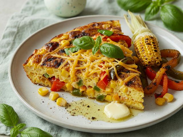 Grilled Corn & Pepper Frittata