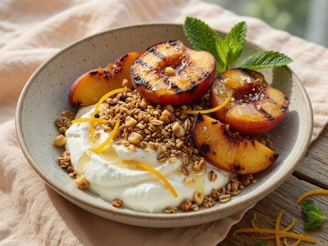 Grilled Nectarine Yogurt Parfait