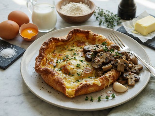 Herby Mushroom & Gruyère Dutch Baby