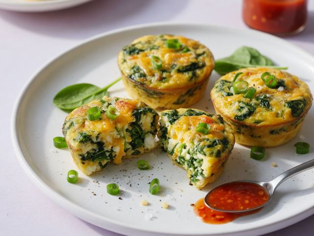 High-Protein Cottage Cheese Spinach Egg Bites