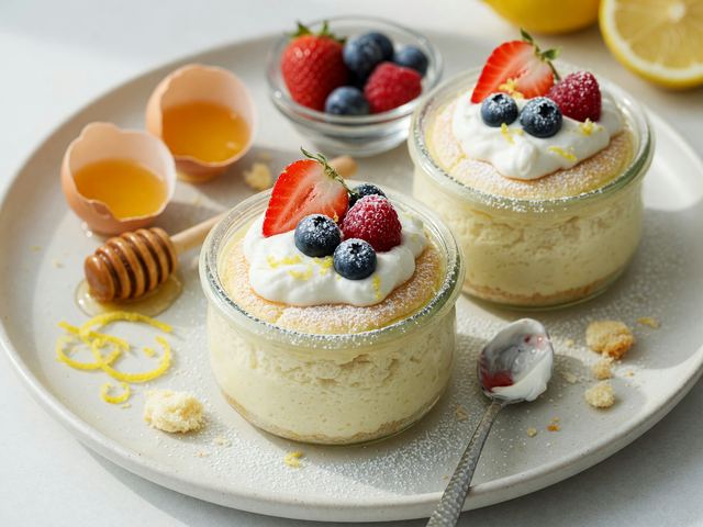 High-Protein Greek Yogurt Biscuit Japanese Cheesecake Cups