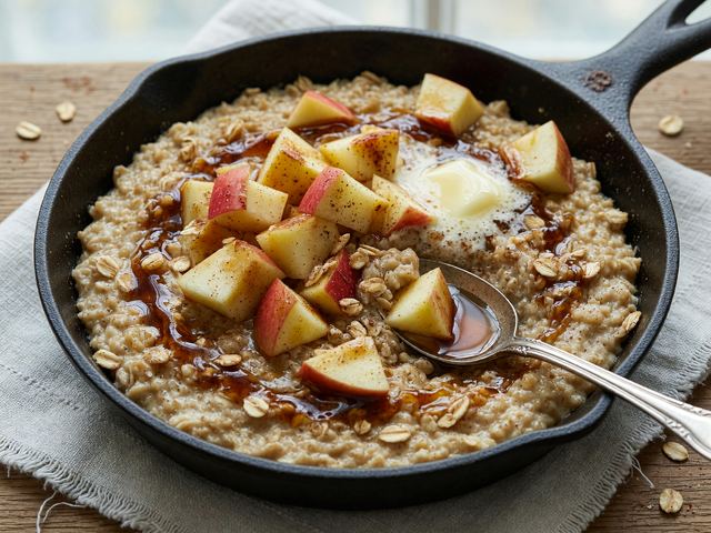Honeycrisp Apple Brown-Butter Skillet Oatmeal