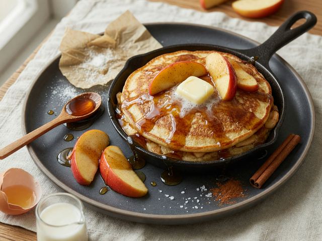 Honeycrisp Apple Brown-Butter Skillet Pancakes