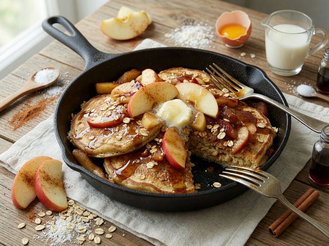 Honeycrisp Apple Cinnamon Skillet Pancakes