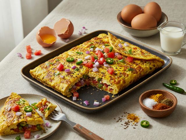 Indian Masala Omelette Sheet Tray