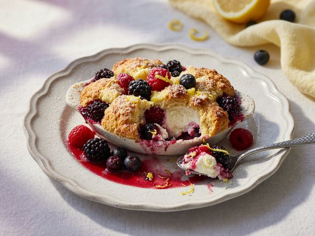 Italian Ricotta Berry Breakfast Cobbler