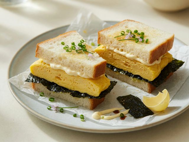Japanese-Style Soft Tamago Breakfast Sandwiches