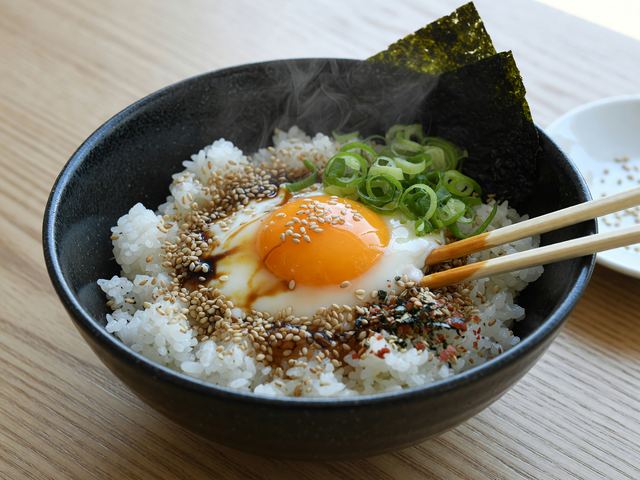 Japanese Tamago Kake Gohan Egg Rice