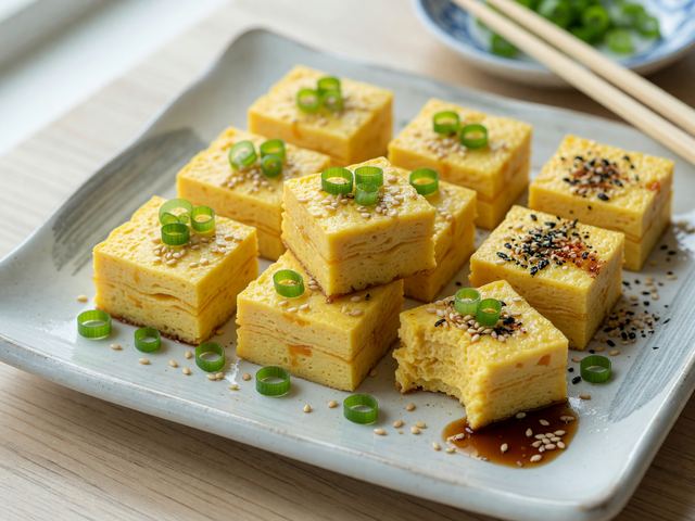 Japanese Tamago Sheet-Pan Omelette Cubes