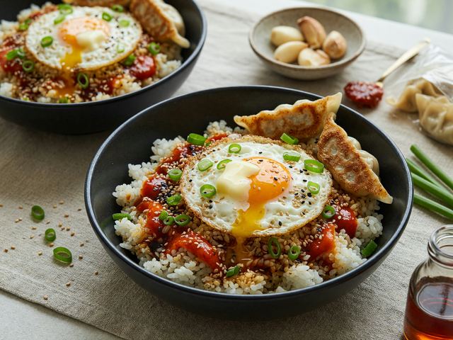 Korean Gochujang Butter Egg Rice Bowls