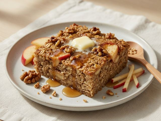 Maple Apple Walnut Baked Oatmeal