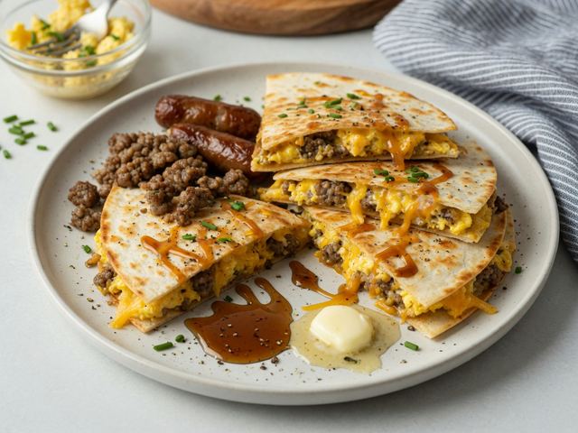 Maple Sausage Breakfast Quesadillas