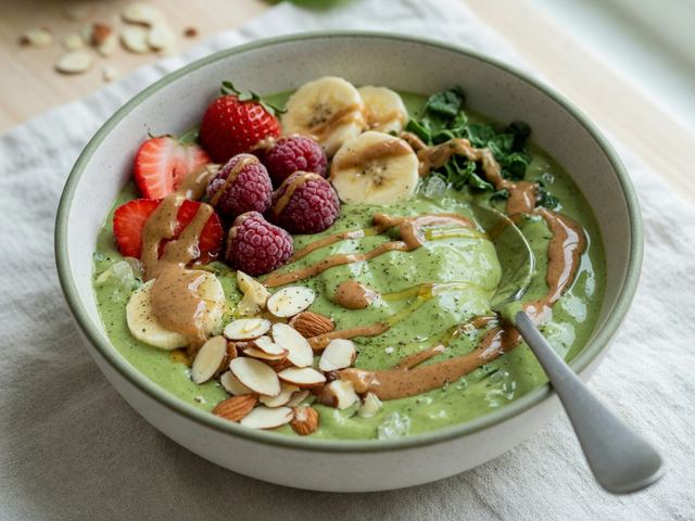 Matcha Almond Butter Smoothie Bowl
