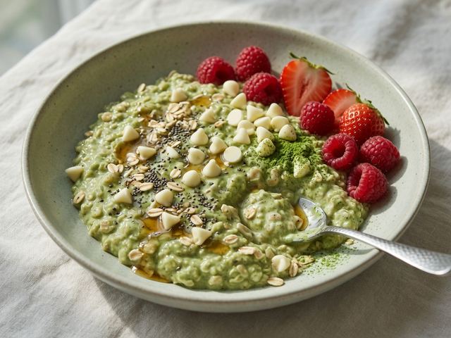 Matcha White Chocolate Overnight Oats