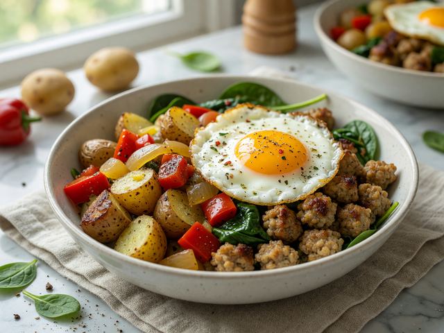 Meal-Prep Chicken Sausage Breakfast Bowls