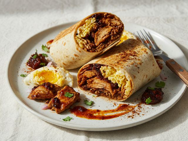 Meal-Prep Chipotle Chicken Breakfast Burritos