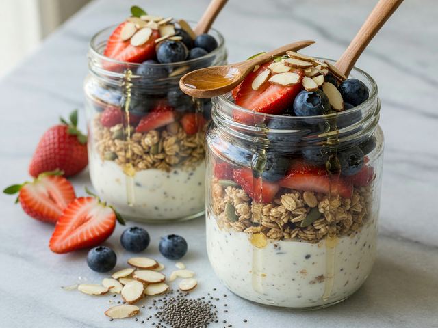 Meal-Prep Greek Yogurt Parfait Power Jars