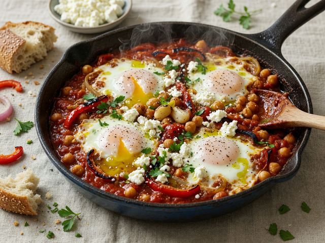 Mediterranean Chickpea Shakshuka Skillet