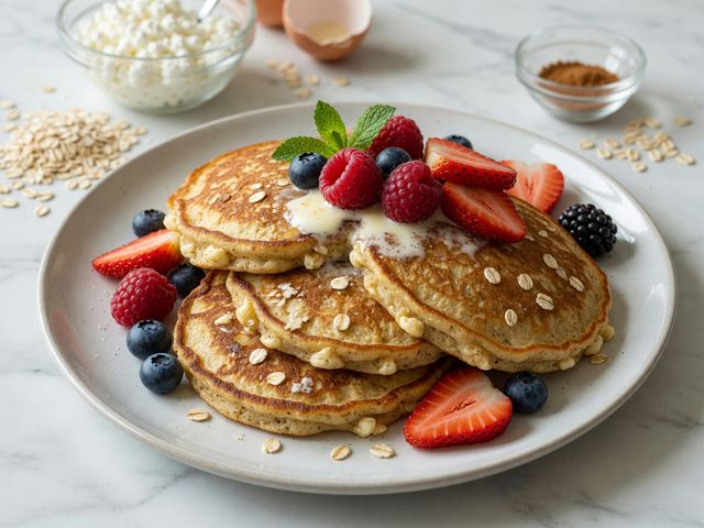Muscle-Building Cottage Cheese Protein Pancakes