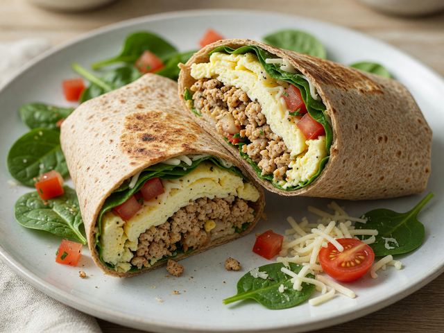 Muscle-Building Egg White Turkey Wrap