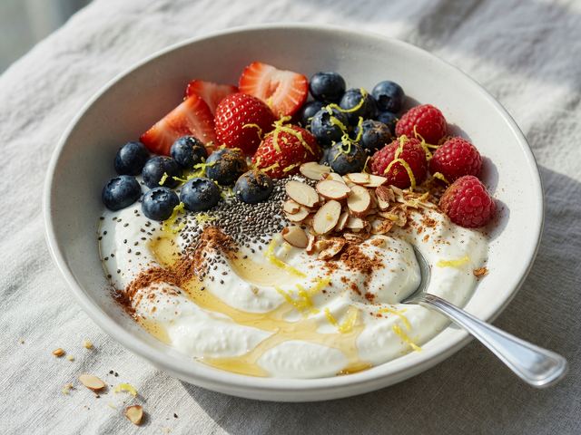 Muscle-Building Greek Yogurt Berry Bowl