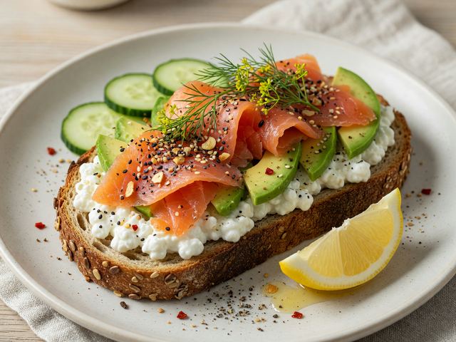 Muscle-Building Smoked Salmon Cottage Toast