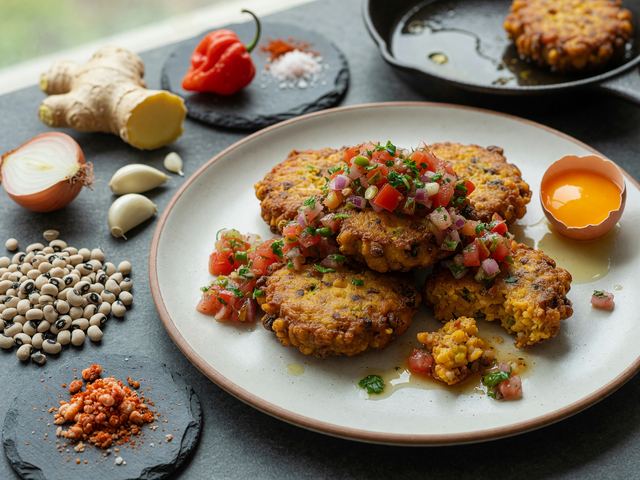 One-Pan West African Spiced Bean Fritters Akara