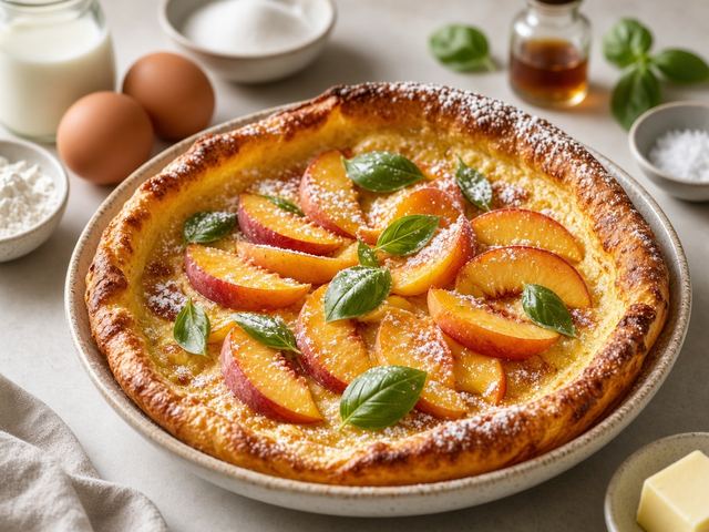 Peach & Basil Dutch Baby