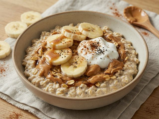 Peanut Butter Banana Protein Overnight Oats