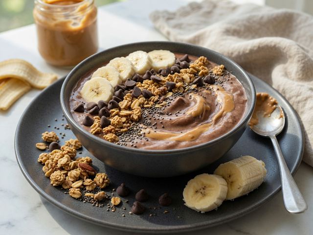 Peanut Butter Cup Protein Smoothie Bowl