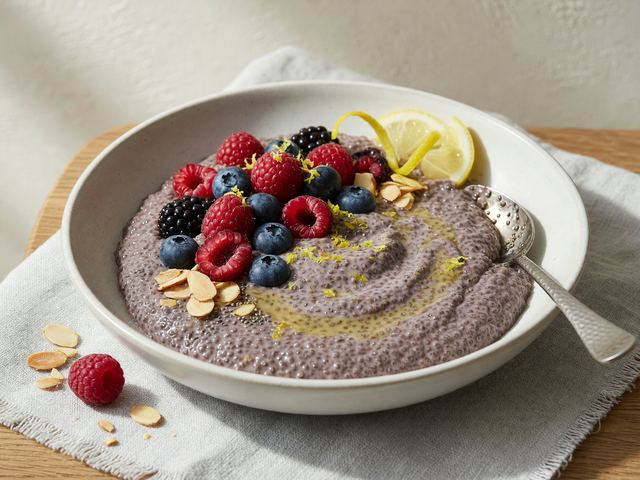 Protein Chia Pudding with Lemon