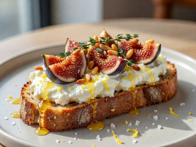 Ricotta Honey Toast with Figs