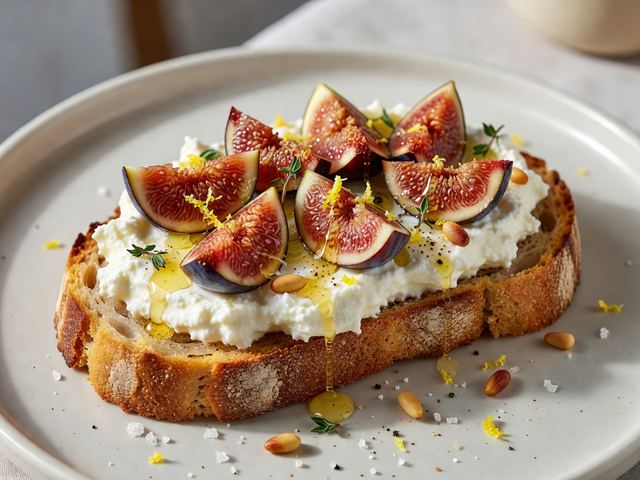 Ricotta Honey Toast with Figs