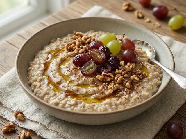Roasted Grape Oatmeal