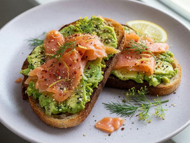 Salmon Avocado Protein Toast