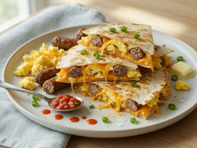 Sausage Egg & Cheese Breakfast Quesadillas