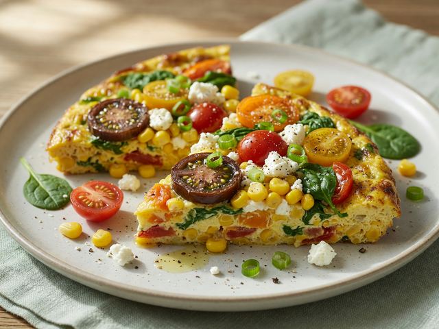 Sheet-Pan Sweet Corn & Heirloom Tomato Breakfast Frittata