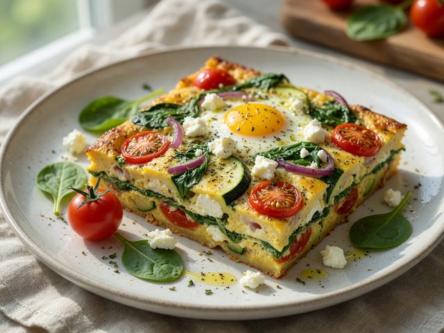 Sheet-Pan Veggie Egg Bake